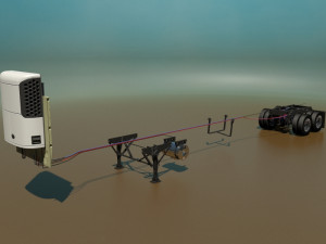 refrigerated semi trailer 3D 모델