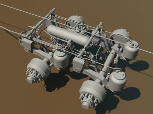 refrigerated semi trailer 3D 모델
