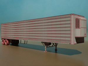 refrigerated semi trailer 3D 모델