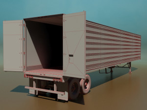 refrigerated semi trailer 3D 모델