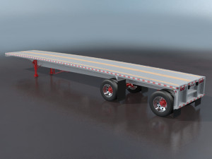 aluminum flatbed trailer Modèle 3D