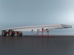 aluminum flatbed trailer 3D Model