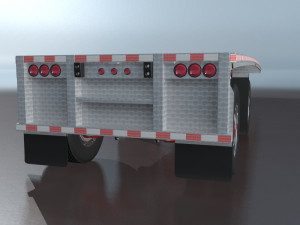 aluminum flatbed trailer Modèle 3D