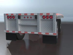 aluminum flatbed trailer 3D Model