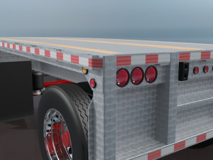 aluminum flatbed trailer Modèle 3D