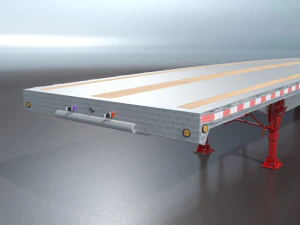 aluminum flatbed trailer 3D Model