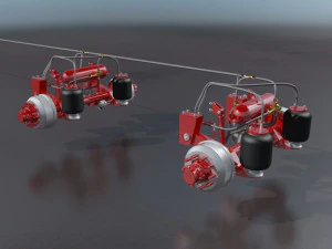 aluminum flatbed trailer 3D Model