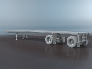 aluminum flatbed trailer Modèle 3D