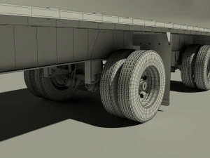 aluminum flatbed trailer 3D Model