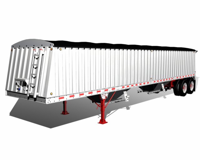grain trailer Modelo 3D .c4d .max .obj .3ds .fbx .stl .blend 