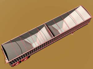 grain trailer Modelo 3D