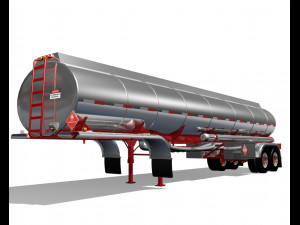 tanker trailer Modello 3D
