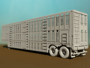 livestock trailer Modelo 3D