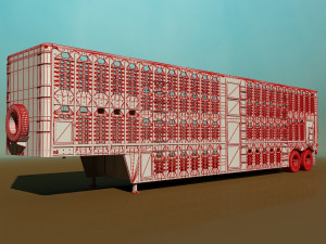livestock trailer Modelo 3D