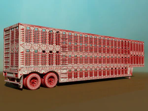 livestock trailer 3D Model