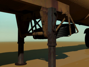 old pump trailre 3D Model