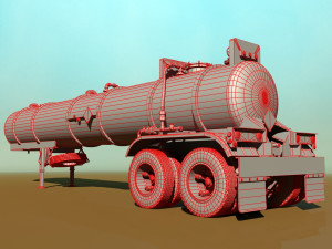 old pump trailre 3D Model