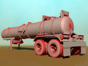 old pump trailre 3D Model