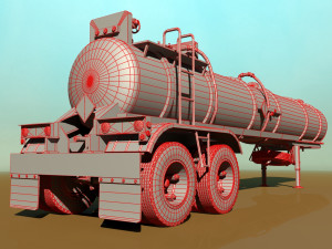 old pump trailre 3D Model