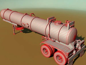 old pump trailre 3D Model