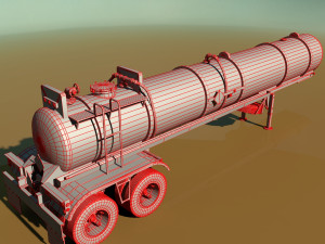 old pump trailre 3D Model