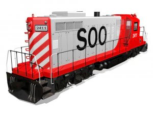 diesel locomotive 3D Model
