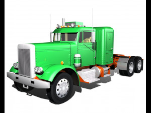 old semi truck 3D Model