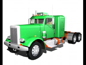 oude semi-vrachtwagen 3D Model