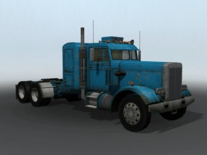 old semi truck 3D Модель
