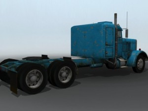 old semi truck 3D Модель