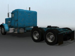 old semi truck 3D Модель