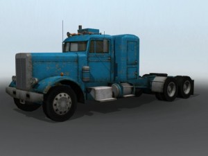 old semi truck 3D Модель