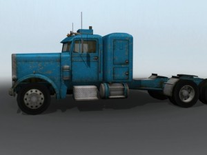 old semi truck 3D Модель