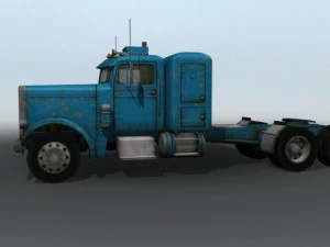 old semi truck 3D Model
