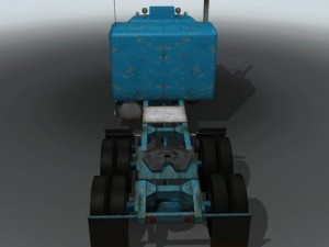 old semi truck 3D Модель