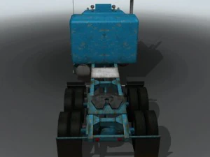 old semi truck 3D Model