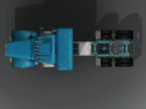 old semi truck 3D Model
