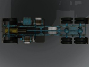 old semi truck 3D Модель