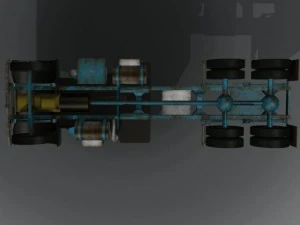 old semi truck 3D Model