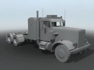 old semi truck 3D Model