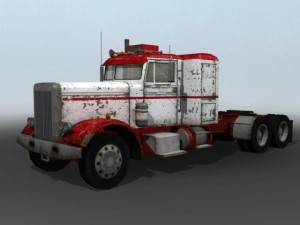 old semi truck 3D Модель