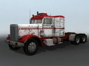 old semi truck 3D Model