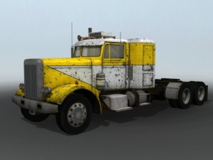 old semi truck 3D Модель