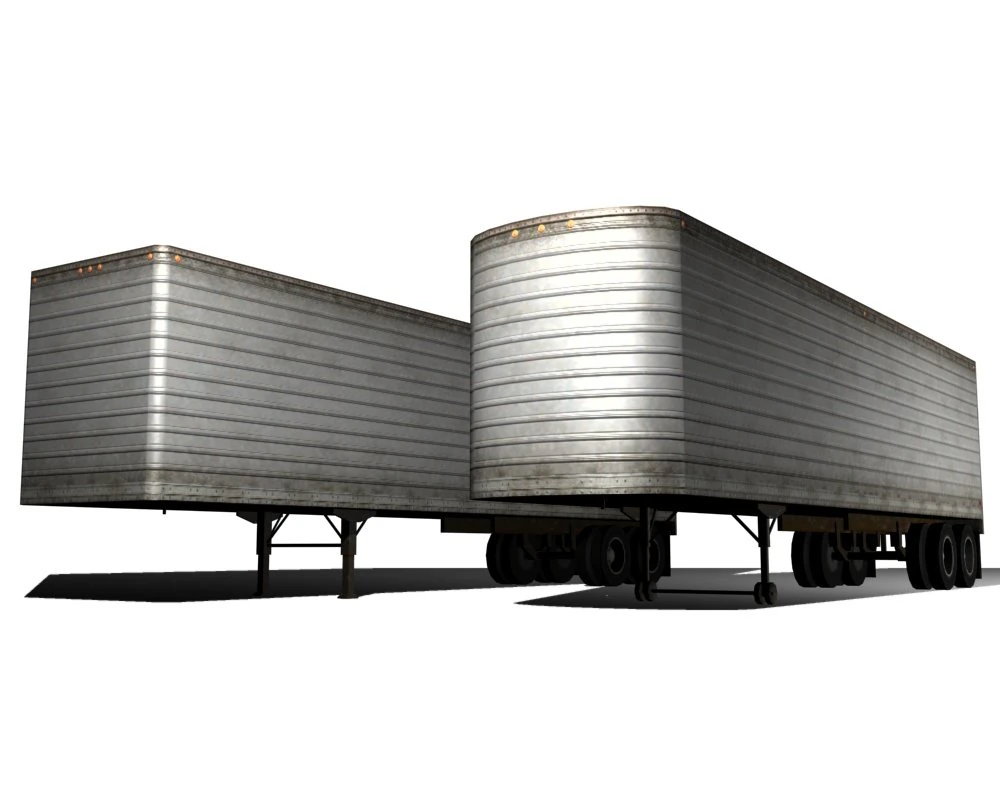 old semi trailers 3D Model .c4d .max .obj .3ds .fbx .stl .blend 