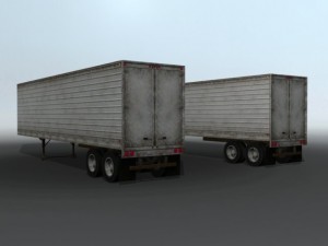 old semi trailers 3D Model
