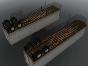 old semi trailers 3D Model