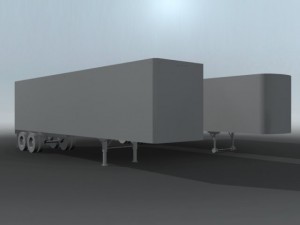 old semi trailers 3D Model