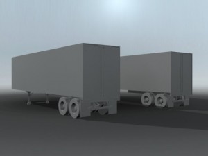 old semi trailers 3D Model