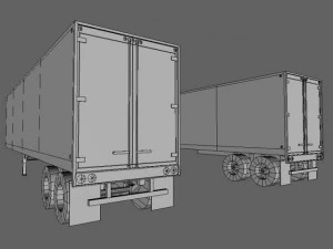 old semi trailers 3D Model