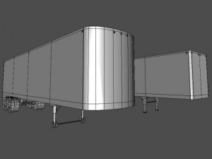 old semi trailers 3D Model
